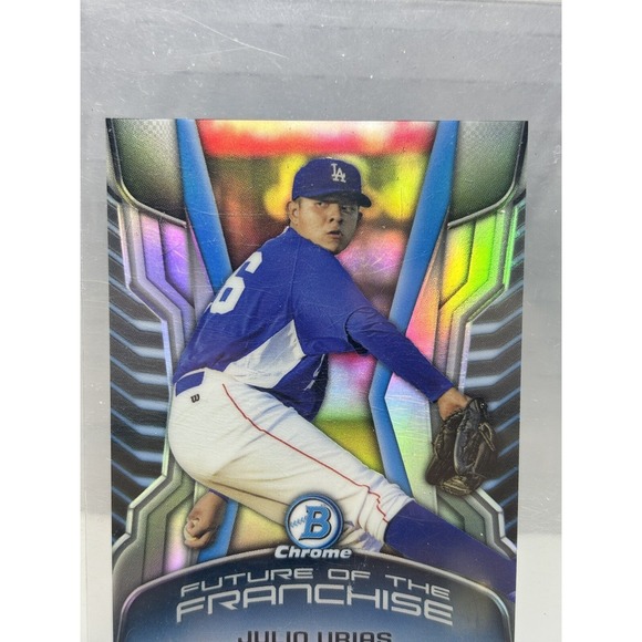 JULIO URIAS, 2014 BOWMAN CHROME, FUTURE OF THE FRANCHISE MINI #FF-JU, DODGERS - Picture 3 of 5